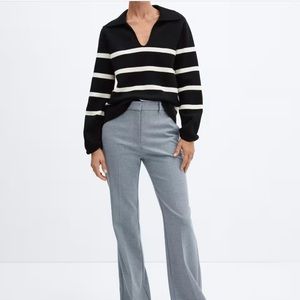 Mango striped polo neck sweater